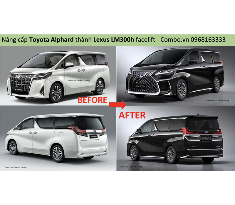 Toyota Alphard độ thành Lexus LM300h tỷ lệ 1:1 ( nội thất và ngoại thất)